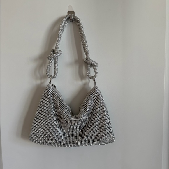 Silver Rhinestone Shoulder Bag - Picture 2 of 6